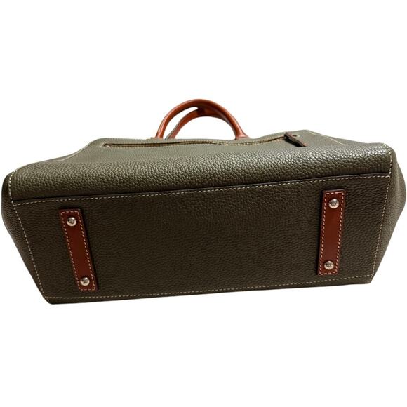 Dooney & Bourke Pebble Grain Zip Satchel Leather Structured MSRP$478 R1930 Green - Picture 11 of 16